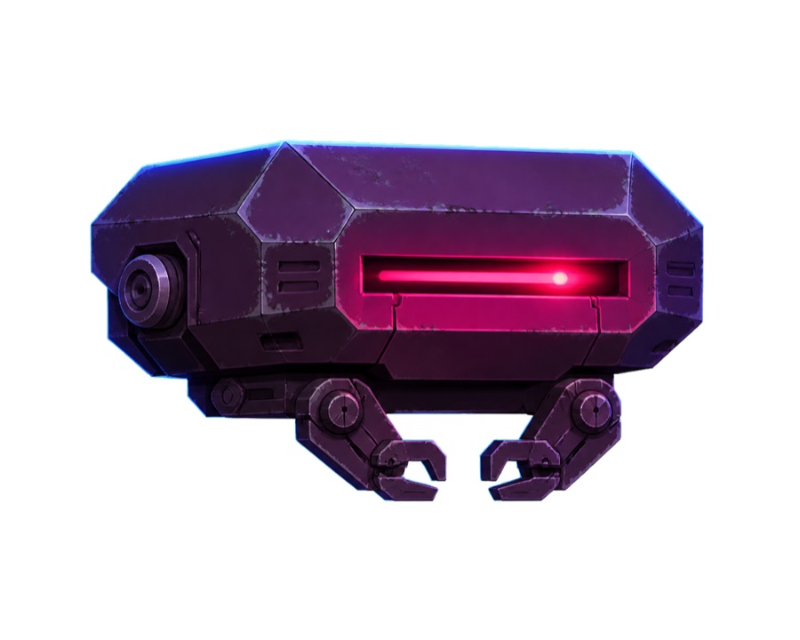 Sweeper drones and asteroids drifting through the debris belt.